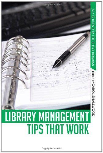 Library management tips that work ala guides for the busy librarian. - Planering, organisation och kostnader för skolskjutsverksamhet.