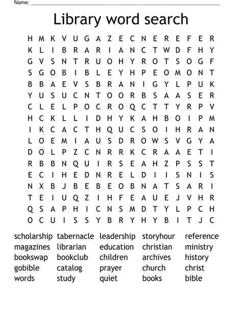 Library word search WordMint