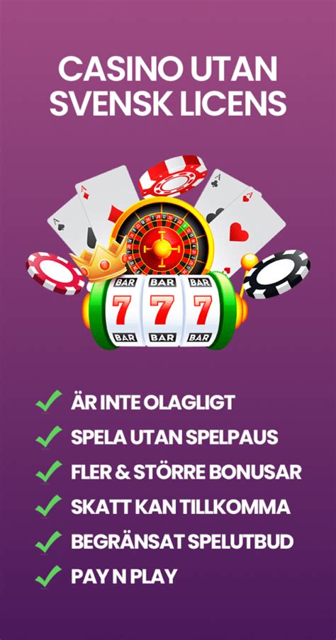 Licencia säkra casinon utan svensk.