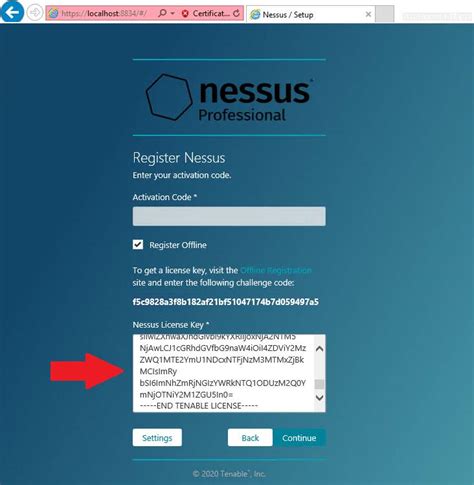 License Activation Issue on Nessus Professional - force.com