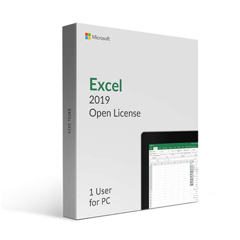 License MS Excel 2019 open