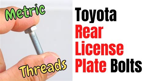 License plate screw sizes for Toyota vehic