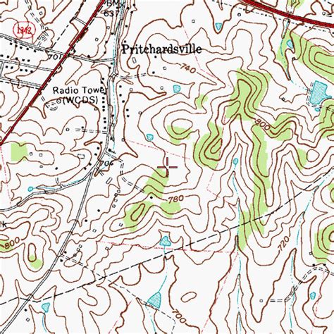 Lick Branch Topo Map in Barren County, Kentucky