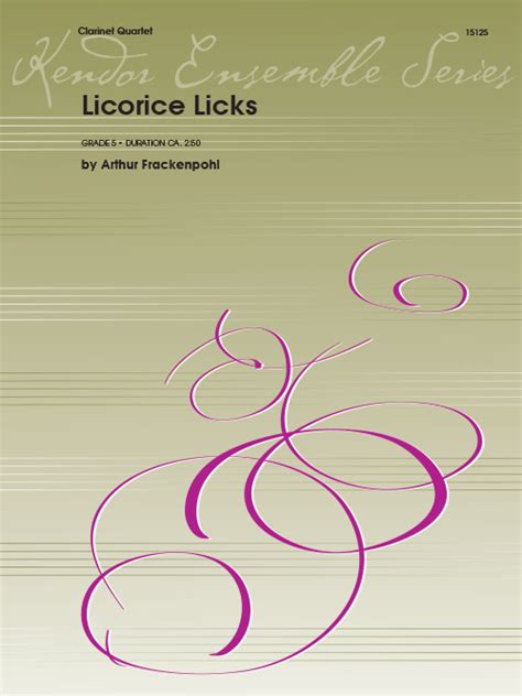 Licorice Licks - Full Score Noder Udskriv. Arthur Frackenpohl