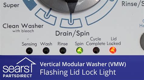 Lid lock light flashing. 1. Faulty Lid Lock Switch Cause. The most common cause of a flashing lid lock light is a faulty lid lock switch. This switch is designed to ensure that the lid is securely closed before the washer begins its cycle. 