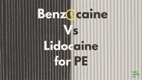 Lidocaine and Benzocaine for Treatment of PE Ro Man