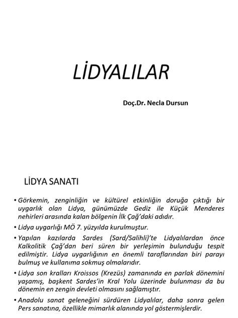 Lidyalılar PDF Scribd.