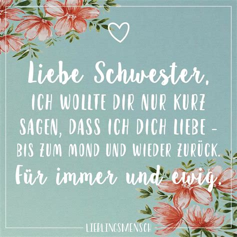 Liebe schwester sprüche