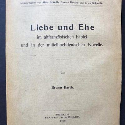 Liebe und ehe im altfranzo?sischen fablel und in der mittelhochdeutschen novelle. - Ah ! my goddess, tome 12.