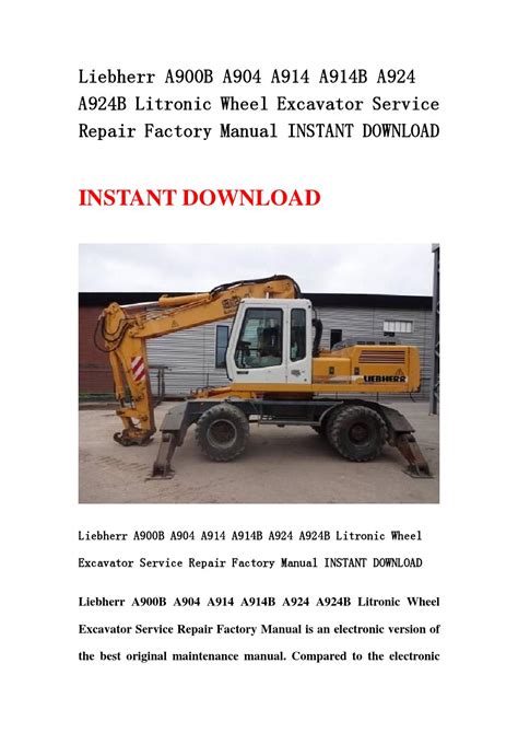 Liebherr a900b a904 a914 a914b a924 excavator service manual. - Marantz sa 7s1 cd player service manual.