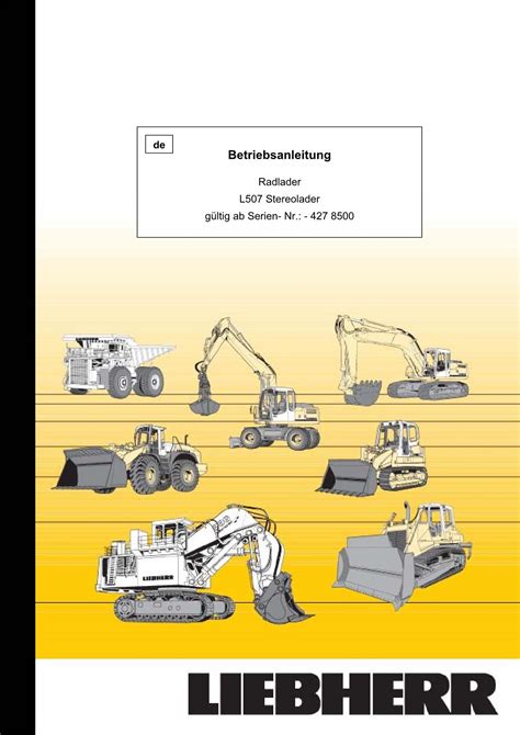 Liebherr l507 stereo radlader betrieb wartungshandbuch seriennummer 8500. - Honda cr250 engine repair manual 2001.
