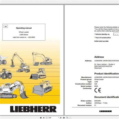 Liebherr l508 stereo radladerbetrieb wartungshandbuch ab seriennummer 428 8500. - Der brmp guide zum brm wissensschatz.