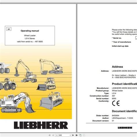 Liebherr l512 stereo wheel loader operation maintenance manual serial number from 0501. - Barlaeus gymnasium 2004 van oud naar nieuw.