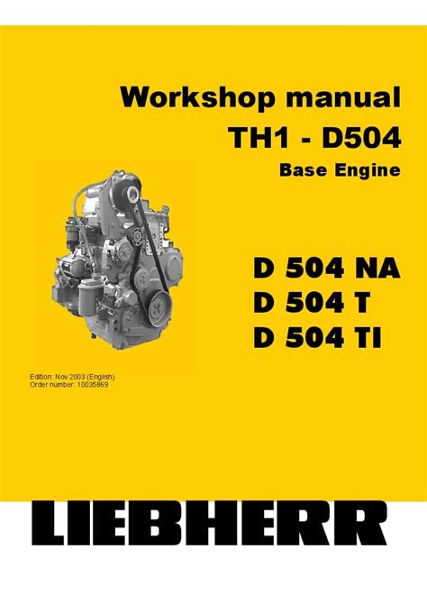 Liebherr th1 d504 base engine workshop service repair manual download. - Nouvelles recherches sur la membrane hymen et les caroncules hyménales.