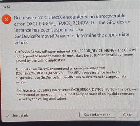 Lies of p dxgi error device removed.  Want to know how to fix the dxgi_error_device_removed i...