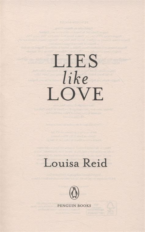 Download Lies Like Love By Louisa  Reid