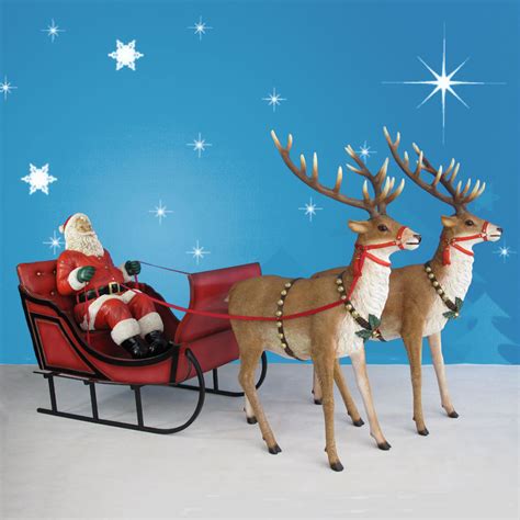Price and other details may vary based on product size and color. 13.3Ft Christmas Inflatables Santa Claus on Sleigh with Three Reindeer & Gift Box Outdoor Yard Decorations LED Lights Inflatable Christmas Decoration,Lawn, Garden. 3.1 out of 5 stars 18. ... Chrismas Blow Up Santa Sleigh and Reindeer Outdoor Decoration, Christmas ….