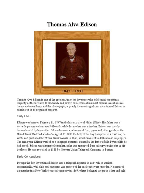 Life story of thomas alva edison pdf