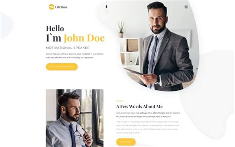 LifeTime Motivational Speaker Clean Multipage HTML5 Website Template