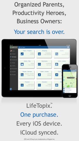 LifeTopix is a Holistic Approach to Personal Organization Appcraver