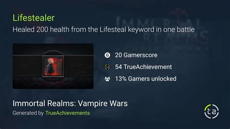 Lifestealer achievement in Immortal Realms: Vampire Wars …