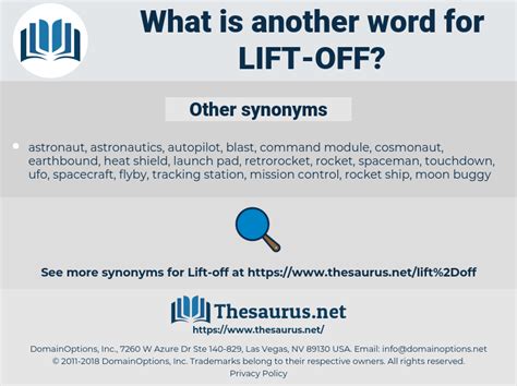 Lift Off Synonyms Dictionary