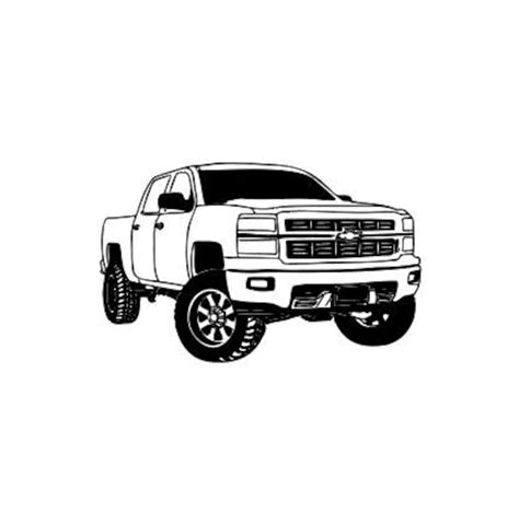 Lifted chevy truck outline. Hello Everyone!Its been a week since my last uploadAnd now I'm back again for another car drawing.This time we will draw a Chevrolet Silverado, Just follow m... 