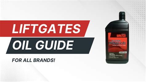 Liftgate hydraulic fluid.  Offer subject to availability.  The level must be above the ...