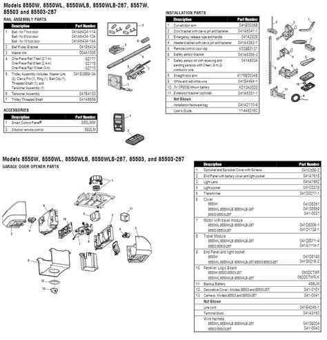 Liftmaster 8550wl manual. 85503-267 replacement parts. This model number is discontinued. Available replacement parts are listed below. Parts Diagram. Replacement Parts. Installation & Support. 