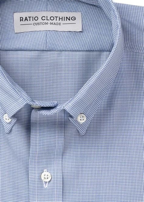 Light Blue Houndstooth - Ratio Clothing