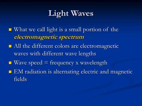 Light Waves - PowerPoint PPT Presentation - PowerShow