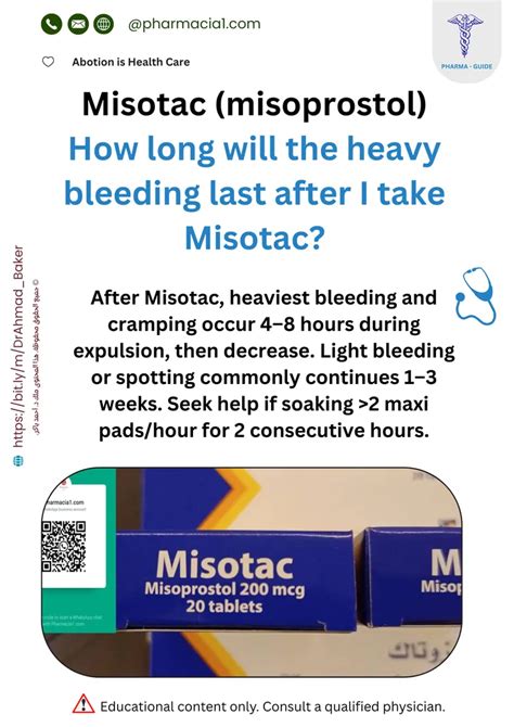 Light bleeding after taking misoprostol.  This However, understanding ...