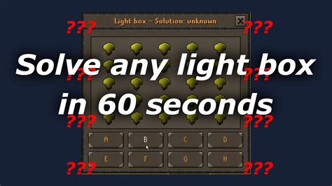 Light box osrs. The Achievement Diary (also known as Diaries) is a one-off set of tasks and challenges exclusive to members that can be completed to obtain rewards and various benefits. Each Achievement Diary consists of tasks that are usually tied to a specific area, and are intended to test the player's skills and knowledge about the said area. There are … 