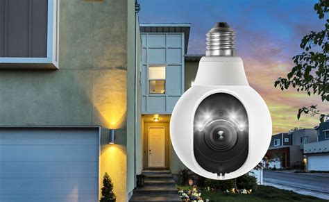Light bulb security camera outdoor.  2 days ago · However, a light bulb security ca...
