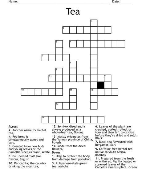 Light herbal teas crossword clue. The Crossword Solver found 30 answers to "French vessel for preparing an herbal brew", 9 letters crossword clue. The Crossword Solver finds answers to classic crosswords and cryptic crossword puzzles. Enter the length or pattern for better results. Click the answer to find similar crossword clues . Enter a Crossword Clue. 