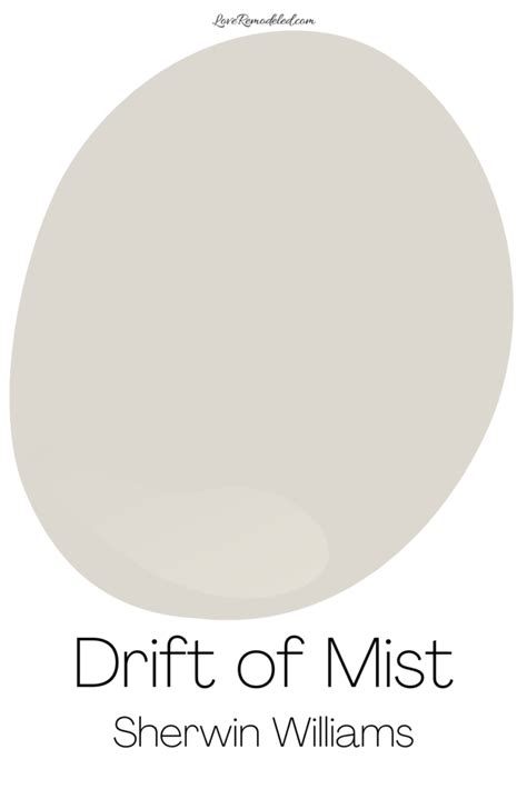 The LRV for Drift of Mist SW is approximately 69, meaning it's a relatively light and bright color. If you have a small room that doesn't get a lot of sun, Drift of Mist paint is a great choice for bringing an air of spaciousness to the room. ... Drift of Mist Vs Other Neutral Paint Colors Drift of Mist vs Agreeable Gray. SW Agreeable Gray is .... 