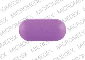 Light purple oval pill. 