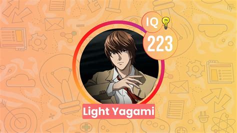 Light yagami iq test.  For example, I can say right away The death not...