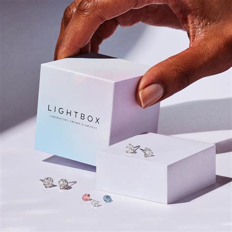 Lightbox jewelry. At Lightbox, we transparently price our lab-grown diamonds at 800USD a carat, or 1500 USD a carat for our Lightbox Finest™ stones -- including our vibrant pink and blue lab-grown diamonds. It’s officially time to open your jewelry box to the wonderful world of colored diamonds. 