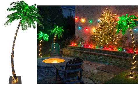 Lighted Palm Trees - Yard Envy