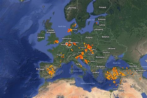 See lightning strikes in real time across the planet. Free access to maps of former thunderstorms. By Blitzortung.org and contributors..