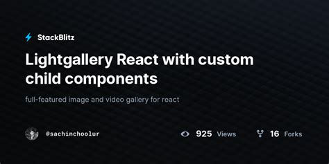Lightgallery react.  The lightGallery React component supports all the feature...