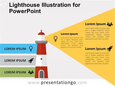 Lighthouse Illustration For Powerpoint Presentationgo