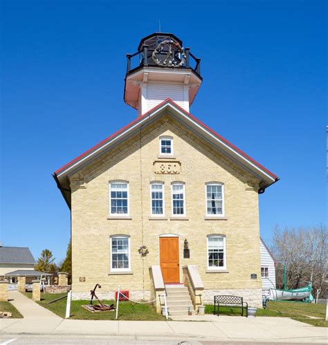 Lighthouse Port Washington Wisconsin Stock Photos