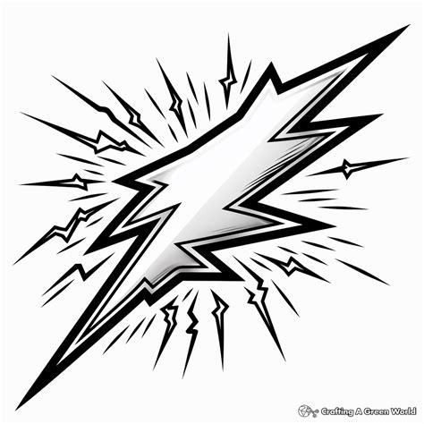 Lightning Bolt Coloring Page