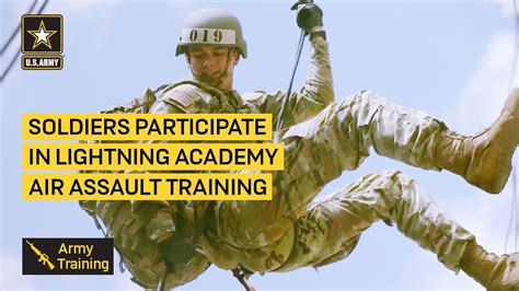 Lightning academy air assault. “The Academy brings a lot of benefits to the units here,” said Sgt. 1st Class Scott Homer, senior instructor for the Lightning Academy Air Assault course. “It gives service members an ... 