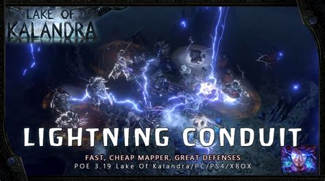 Lightning conduit. In this video I give a quick update on how my league is going and very briefly talk about Lightning Conduit and the Lake of Kalandra League Mechanic.8/20 PoB... 