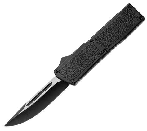 29.99 22.50. Lightning Black D/A OTF Automatic Knife Two Tone Drop Point. Dual Action 440 stainless steel 3.25 inch blade with a pock….