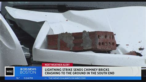 Lightning strikes chimney in Boston’s South End, sending bricks onto sidewalk and parked car