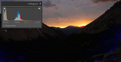 Lightroom histogram not showing correctly clipping